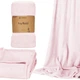 Плед-покрывало Extra Soft Springos HA7192 бело-розовый 200x220 см - изображение 2