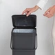 Ведро мусорное Brabantia Sort&Go 40 л серое (251047) - изображение 4