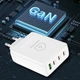 Мережевий зарядний пристрій WUW-C158 1USB 3Type-C + USB A PD100W white (WUW-C158) - изображение 3
