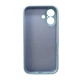 Защитный чехол-накладка Silicone Full Case AA Camera Protect для Apple iPhone 16 Mist Blue (FullAAi16-27) - изображение 2