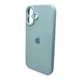 Защитный чехол-накладка Silicone Full Case AA Camera Protect для Apple iPhone 16 Mist Blue (FullAAi16-27) - изображение 3