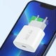 Мережевий зарядний пристрій WUW C178 20 Вт USB-C PD/QC білий - зображення 3