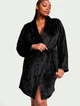 Халат Victoria's Secret флісовий чорний плюшевий лого Short Cozy Robe XS/S - зображення 1