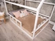 Детская кровать домик Монтессори BUSY WOOD напольная Модель 2 200х90 см белый - изображение 8