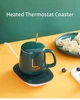 Підставка для чашки з підігрівом термостатична 10W, USB 2+A, 16x12cm, HZ-NBD03 GREEN - зображення 3