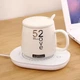 Підставка для чашки з підігрівом термостатична 10W, USB 2+A, 16x12cm, HZ-NBD03 WHITE - зображення 3