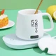 Підставка для чашки з підігрівом термостатична 10W, USB 2+A, 16x12cm, HZ-NBD03 WHITE - зображення 4
