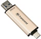 Флеш память USB Transcend JetFlash 930C 256GB USB 3.2 Gen1 + Type-C Gold-Black (TS256GJF930C) - изображение 2