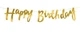 Гірлянда з написом "Happy Birthday" золота 1,5 метра - зображення 1