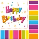 Серветки різнокольорові Happy Birthday 16шт - зображення 1