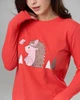 Женская пижама c брюками Ежики Рождественское настроение Nicoletta Family look 96602в L Красный - изображение 2