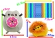 Набір м'яких іграшок Pusheen cat Кіт з пончиком 12х15см Лев 10х7см та Настільна антистрес гра Pop It v-12430 - зображення 2