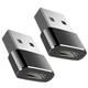 Перехідник USB-C Female на USB-A Male для смартфона Addap UC2A-01, OTG адаптер, 2 шт (1160) - зображення 1