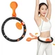 Розумний масажний гімнастичний обруч для схуднення Intelligent Hula Hoop з обтяжувачем Чорний/Жовтогарячий INHH-2 - зображення 9