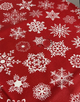 Скатерть тефлоновая Delight Красная с белыми снежинками 130х170 см (Red_white_snowflakes_130x170) - изображение 1