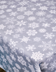 Скатерть тефлоновая Delight Серая с белыми снежинками 100х140 см (Grey_white_100x140) - изображение 2
