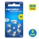 Батарейка Renata ZA10 (PR70) 6 штук, для слухових апаратів - зображення 1