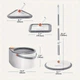 Набор швабра и ведро с отжимом Joybos Spin Mop S01, 3 насадки, по 2 мопа в комплекте - изображение 1