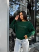 Женский легкий свитер зеленого цвета 30286 One Size - изображение 3