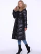 Пуховик зимовий довгий жіночий PERSO BLH220032FR 3XL Чорний (5908312938897) - зображення 3