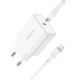 СЗУ Borofone 1хType-C PD 20W + кабель Type-C - Lightning White (BA57A) - изображение 4