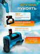 Аккумуляторный снегоуборщик 600W с бесщеточным двигателем + 2 аккумулятора 3000 mAh, эффективная электро снегоуборочная машина 3000 об/мин, 600W, в черно-голубом дизайне. (5836794482) - изображение 5