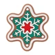Джибитсы для кроксов 0534 Серия Новогодняя Рождественская «Пряник снежинка» 1 шт. - изображение 1
