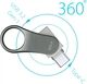 Флеш память USB Silicon Power Mobile С80 64GB USB 3.2 Gen1 + Type-C Silver (SP064GBUC3C80V1S) - изображение 4