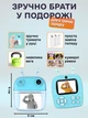 Детский фотоаппарат мгновенной печати 5в1 + видео камера + принтер быстрая печать фото + mp3 плеер + встроенные игры (Голубой) 2 рулона фотобумаги в комплекте - изображение 2