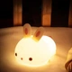 Светодиодный ночник Кролик USB аккумуляторная силиконовая игрушка лампа - изображение 1