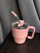ТермочашкаYiwu Coffee & Tea з трубочкою і подвійним відкриванням 480 мл рожевий HP-14-23P - зображення 4