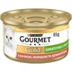 Вологий корм GOURMET Gold для дорослих котів шматочки у паштеті з качкою, морквою та шпинатом 85 г - изображение 1