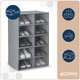 10 × шухляд для взуття 4convy 22,5 X 14 X 32 см відтінки сірого, органайзер для взуття, набір шухляд для шафи - зображення 2