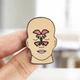 Значок (пин) BROCHE брошь бижутерия Медицина ЛОР-Анатомия бежевый BRGV114633 - изображение 6