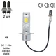 Світлодіодні LED автолампи PULSO H3 M6 LED-chips 7535 6000Lm 2x28W 6500K 9-18v компл. V12145 - зображення 1