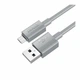 Зарядний кабель Hoco X107 Favor MicroUSB 3A 1m Gray - зображення 2