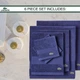 Набор 6 хлопковых полотенец Lacoste Heritage Anti-Microbial Supima Cotton 138х76 см + 76х40 см + 33х33 см Синий (1159820596) - изображение 7