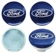 Ковпачки в диски Ford, емблеми в колеса 54 мм (комплект 4 шт.) Blue-Silver - зображення 1
