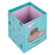 Стакан для ручок Yes Pusheen "Кошенятко" картонний квадратний блакитний (708216) - зображення 2
