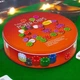 Игровой набор Покер на 120 фишек с номиналом в круглой металлической коробке Poker Chips - изображение 1