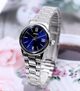Женские часы Casio модель LTP-V002D-2B3 представлены в синем цвете с элементами из серебристого металла. - изображение 1