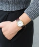 Білий жіночий годинник Casio LTP-V005GL-7A з коричневим/золотистим циферблатом. - зображення 4