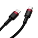 Кабель Baseus Cafule Cable Type-C to iP PD 20W 1m Red+Black (CATLKLF-91) - зображення 5