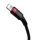 Кабель Baseus Cafule Cable Type-C to iP PD 20W 1m Red+Black (CATLKLF-91) - зображення 6