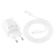 Мережевий зарядний пристрій Hoco N55 20W 2C+2U + кабель Type-C to Lightning - White - зображення 3