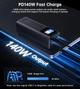 Powerbank павербанк УМБ Choetech 25200mAh 140W 2xType-C PD5.0 USB QC3.0 22W Li-pol Display Black (B670-CCGY) - зображення 6