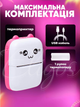 Портативный, беспроводный мини термо принтер Mini Printer с двойной улыбкой, Bluetooth, детский для фото, рисунков, этикеток, скетчей, штрихкодов, HomeGoods, Розовый - изображение 2