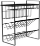 Полиця кухонна Stenson 3 ярусна Чорна 34х18.5х37.5 см (M50225 bl.) - зображення 1
