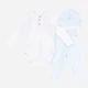 Детский комплект (боди + штанишки + шапочка) для мальчиков Бемби KP296-A10 80 см Светло-голубой/Белый (05296707435.A10) - изображение 1