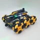 Танк игрушка на радиоуправлении аккумуляторный TK-007 трехосный привод 6WD стреляет водяными шариками орбизами с паровыми и световыми эффектами Черно-желтый - изображение 2